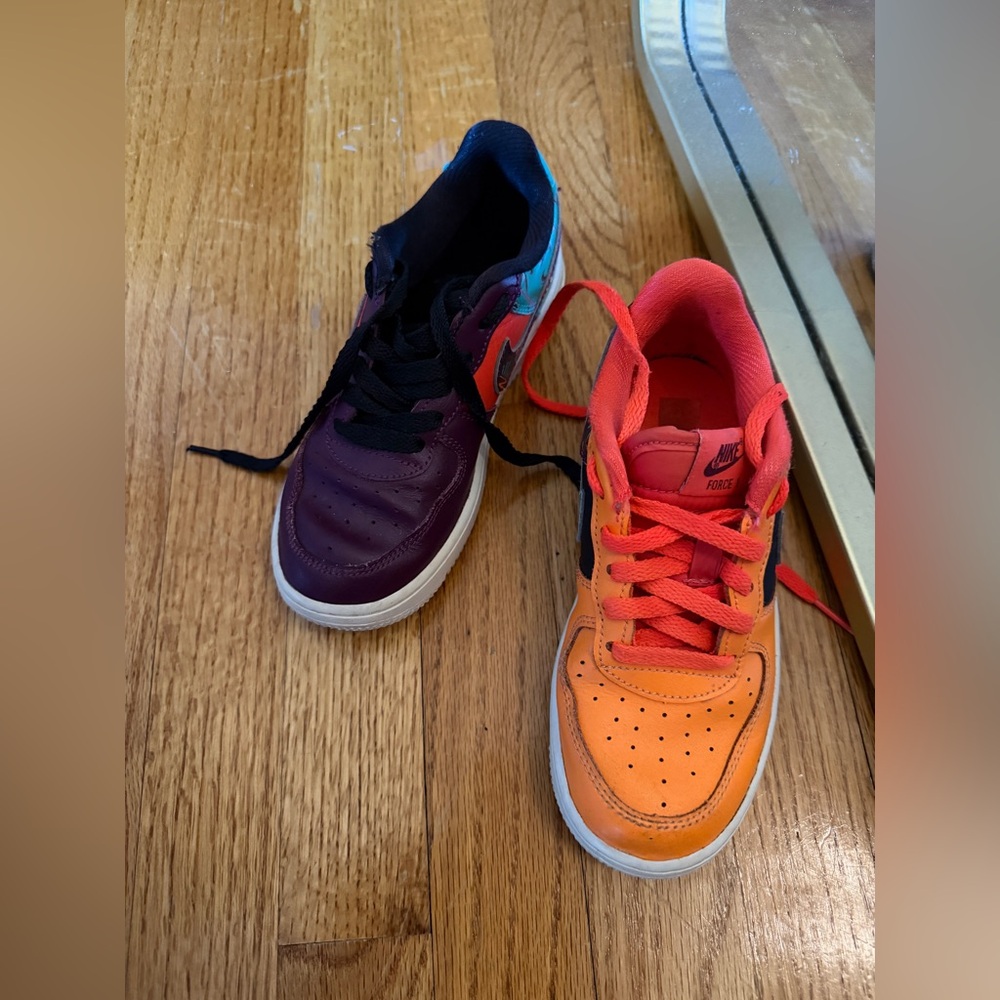 Nike Air Force 1 LV8 GS Low Cut What's The 90's Purp/Orange Size 13.5